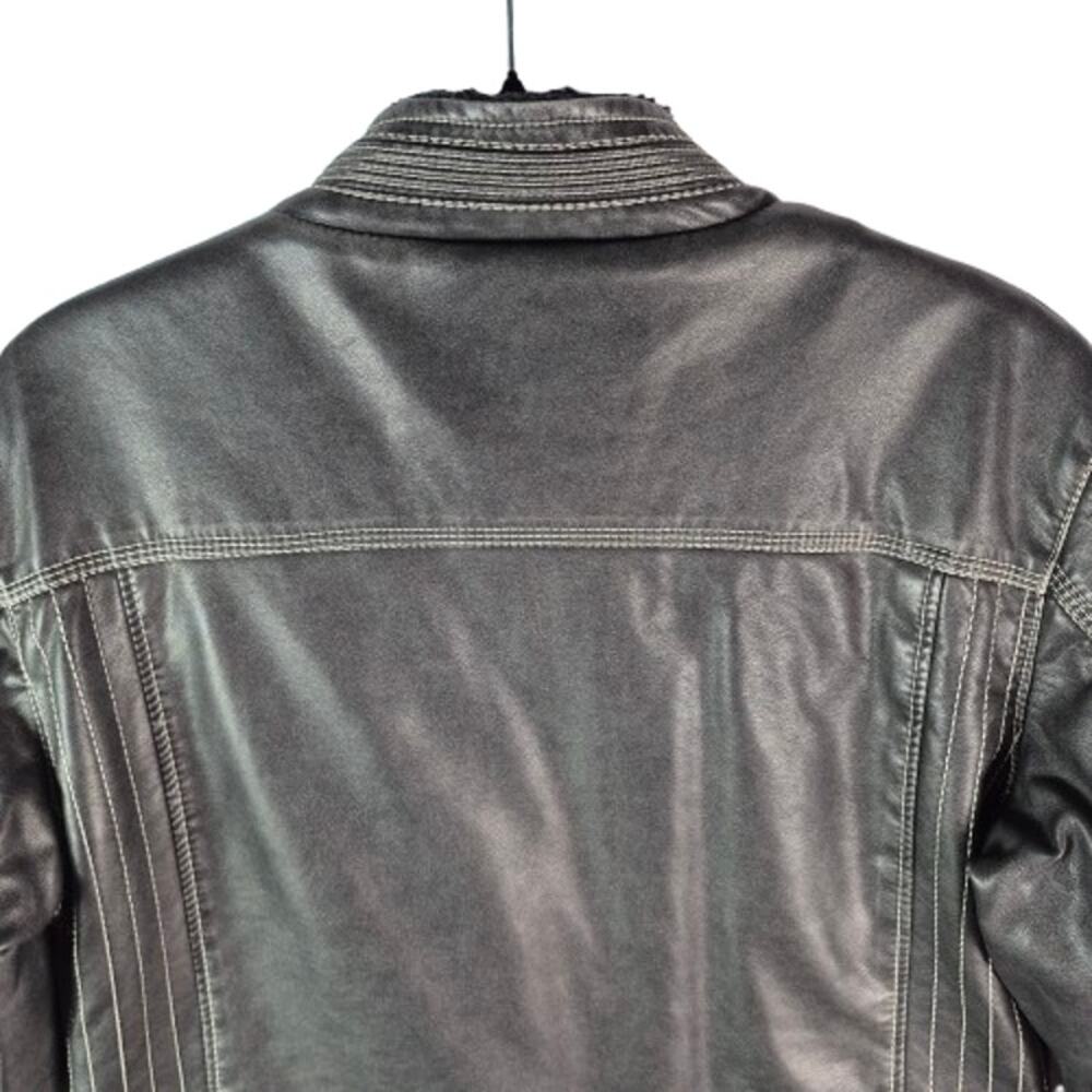 BKE "Garrison"  Faux Leather Jacket w/ Fleece Liner Size Youth Boys XL 18-20 - Picture 8 of 13